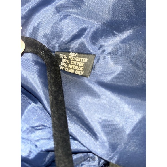 Rickie Freeman x Teri Jon Jacquard Blue Metallic Cocktail Dress Size 6 READ - Picture 6 of 15